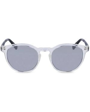 Calvin Klein Lunettes De Soleil À Monture Ronde - Metallic