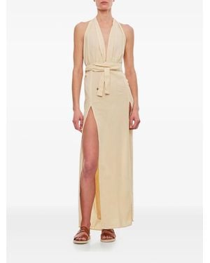 Caravana Hera V-Neck Maxi Dress - Natural
