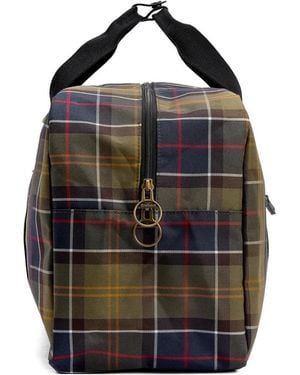 Barbour Borsa Da Viaggio A Quadri - Nero