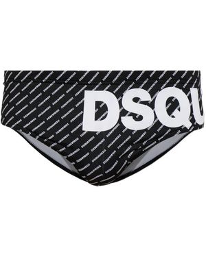 DSquared² Bañador Con Logo Estampado - Blanco