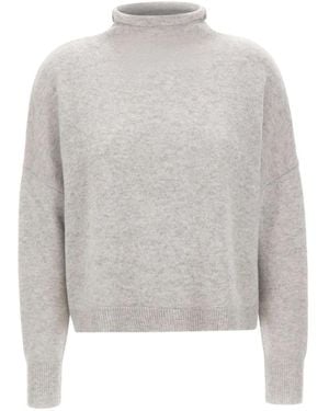 Hemisphere High-Neck Sweater - White