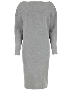 Gucci Open-Back Midi Dress - Gray