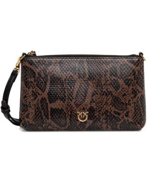 Pinko Clutch Flat Horizontal Mini - Marrone