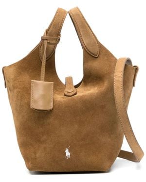 Polo Ralph Lauren Suede Bucket Bag - Brown