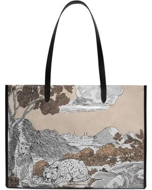 Inoui Edition Schultertasche Mit Print - Grau