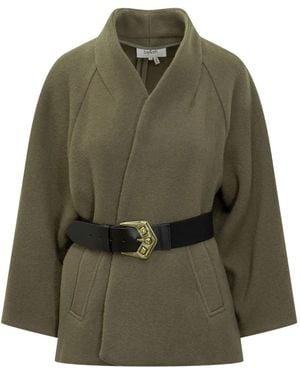 Ba&sh Belted Hini Coat - Green