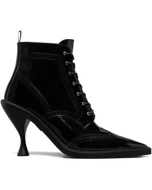 Thom Browne Bottines En Cuir À Bout Pointu 90 Mm - Noir
