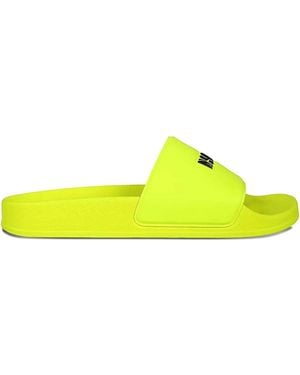 MSGM Sandali Slides Con Logo - Giallo