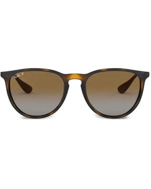 Ray-Ban Erika Rb4171 710/t5 ラウンドフレーム サングラス - ブラウン