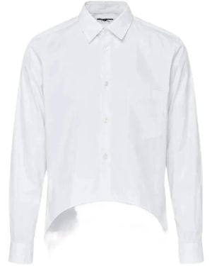 Comme des Garçons Chemise À Ourlet Plus Long Au Dos - Blanc