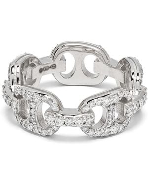 Roses Metals Anillo En Oro Blanco De 14 Ct Con Diamantes