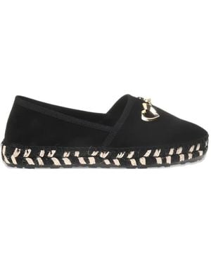 Love Moschino Heart Charm Espadrilles - Black