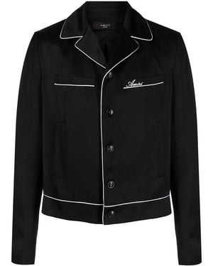 Amiri Logo-Print Pyjama-Shirt Jacket - Black