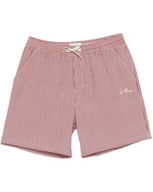 Les Deux Striped Seersucker Swim Shorts - Purple