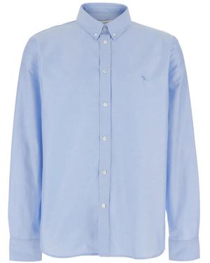 Maison Kitsuné Embroidered Buttoned Shirt - Blue