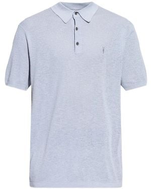 AllSaints Buttoned Polo Shirt - Blue