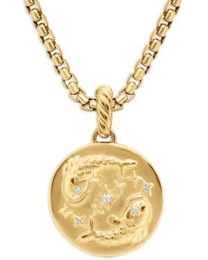 David Yurman Pisces ダイヤモンド ネックレス 18kイエローゴールド - メタリック