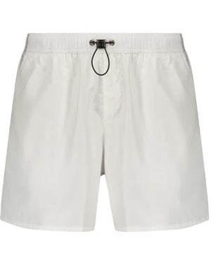 Iceberg Stripe-Detail Swim Shorts - White