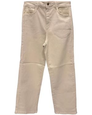 Emme Straight-Leg Five-Pocket Jeans - Natural