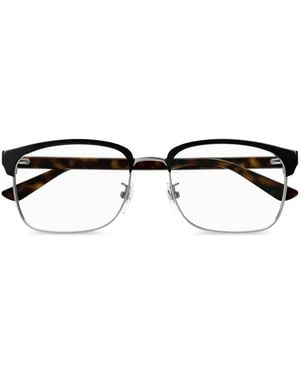 Gucci Brille Mit Logo-Print - Schwarz