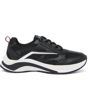 Bally Woge Panelled Mesh-Insert Trainers - Black
