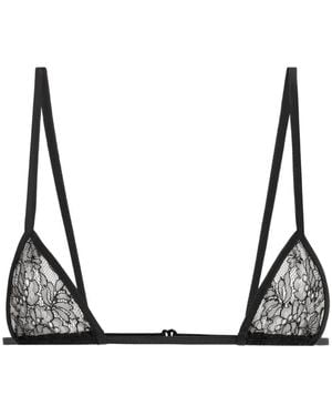 Dolce & Gabbana Triangel-BH mit Spitzeneinsatz - Weiß
