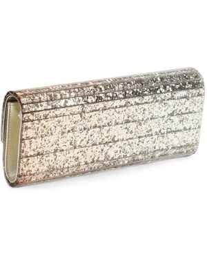 Jimmy Choo Sweetie Glitter-Effect Clutch Bag - White