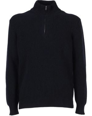 Ballantyne Half-Zipped Sweater - Blue