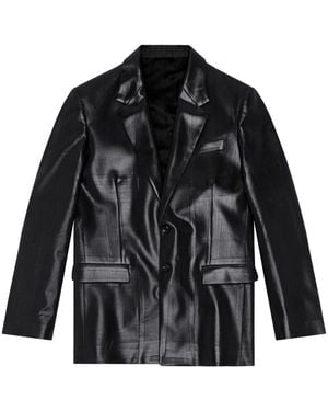 DIESEL Stanley Leather Blazer - Black
