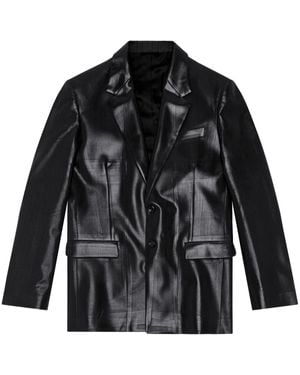 DIESEL Stanley Leather Blazer - Black