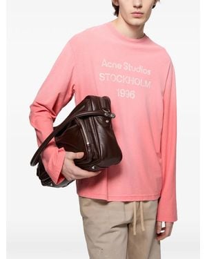 Acne Studios Sprayed 1996 Logo T-Shirt - Pink