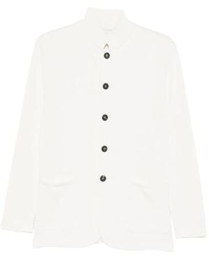 Eleventy Button Pockets Jacket - White