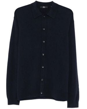 7 For All Mankind Button-Up Long-Sleeve Shirt - Blue