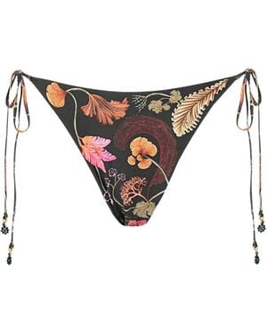 Agua Bendita Embroidered Bikini Bottom - White