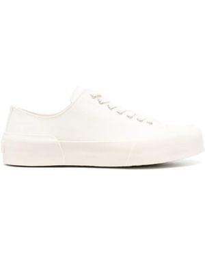 Jil Sander Lace-Up Low-Top Sneakers - White