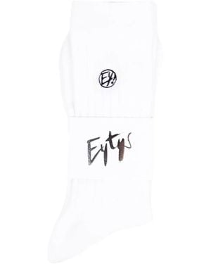 Eytys Embroidered-Logo Socks - White