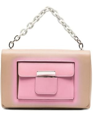 Balenciaga Chain-Link Flap Shoulder Bag - Pink