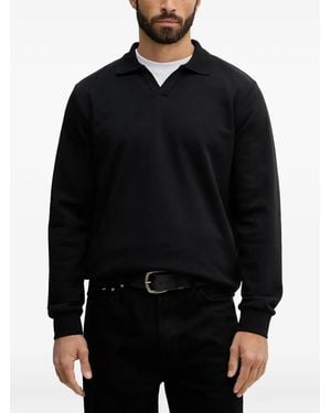 Lindbergh Spread-Collar Sweatshirt - Black