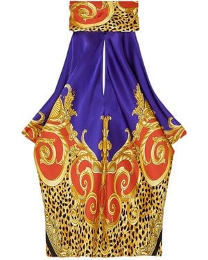 Versace Top Met Halternek En Baroque-Print - Blauw