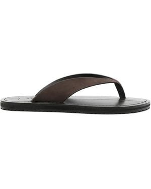 A.Emery Flora Flat Sandals - Black