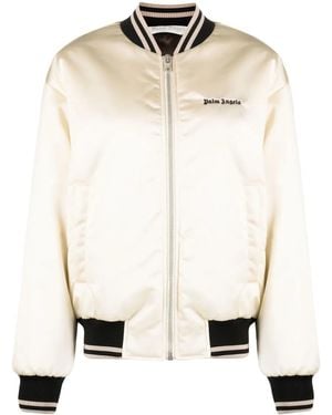Palm Angels Classic Logo Bomber Jacket - White