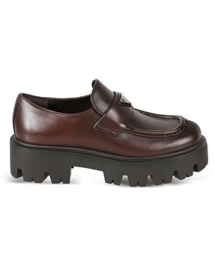 Prada Leren Loafers - Bruin