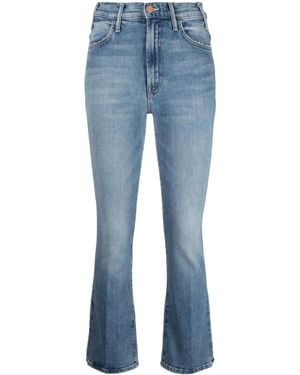 Mother Cropped High-Rise Jeans - Blue