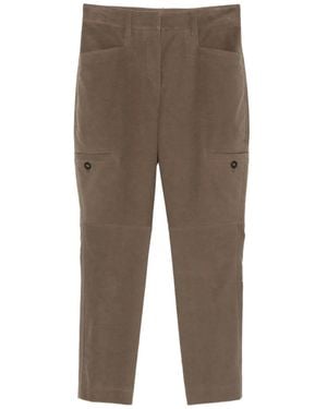 Brunello Cucinelli Zip-Hem Pants - Grey