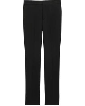 Saint Laurent Pantalones con cierre oculto - Negro