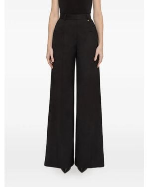 Nissa High-Rise Wide-Leg Palazzo Trousers - Black