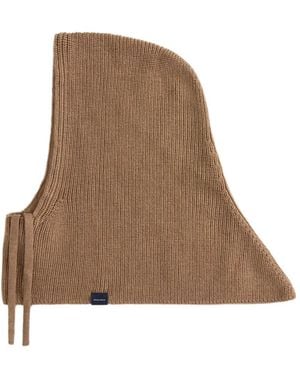 Woolrich Ribbed-Knit Drawstring Balaclava - Natural