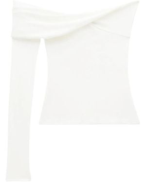 Courreges Twisted Jersey Top - White