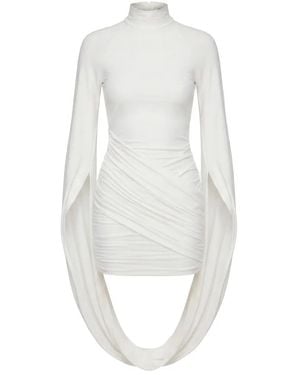 Axel 113 Vestido Corto Luna Fruncido - Blanco