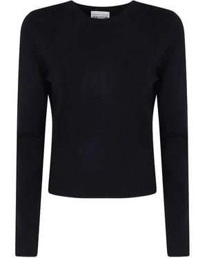 Semicouture Tie-Back Round-Neck Sweater - Blue